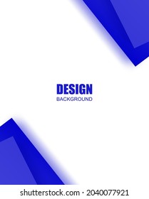 Modern geometric background for business presentation overlap layer with white and dark blue color. Vector.