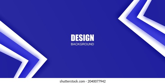 Modern geometric background for business presentation overlap layer with white and dark blue color. Vector.