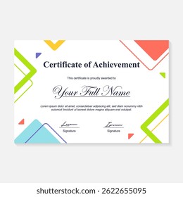 modern geometric background certificate template