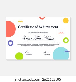 modern geometric background certificate template