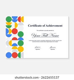 modern geometric background certificate template