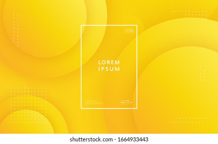 Modern geometric background with circle shapes. Trendy bright backdrop vector design.