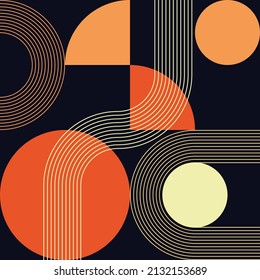 modern geometric background with circles and lines