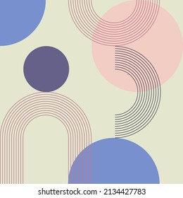modern geometric background with circles and lines