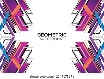 diseño de fondo geométrico moderno línea violeta de gradiente minimalista
