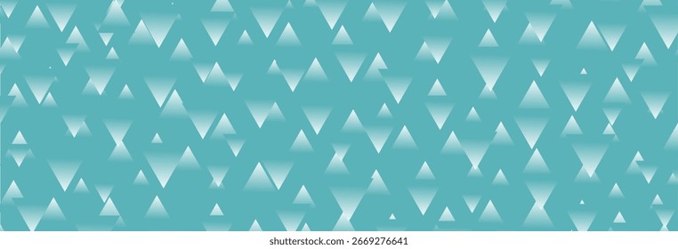 Um plano de fundo geométrico moderno exibe uma superfície azul-petróleo adornada com um padrão de triângulos brancos gradientes e apontando para cima que criam uma composição estética e texturizada
