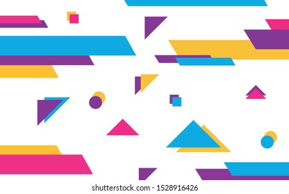 Modern geometric background. Dynamic shapes composition. Eps10 vector. 