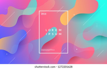Modern geometric background. Fluid shapes composition. Eps10 vector.