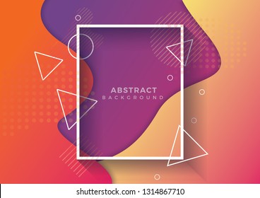 Modern geometric background. Fluid shapes composition. Vector Illustration.