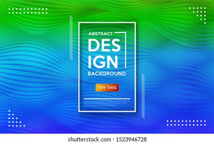 Modern Geometric Background. Fluid Shapes Composition. Abstract wave Liquid with distorted lines. Striped Geometric in colorful Vibrant Gradient design.