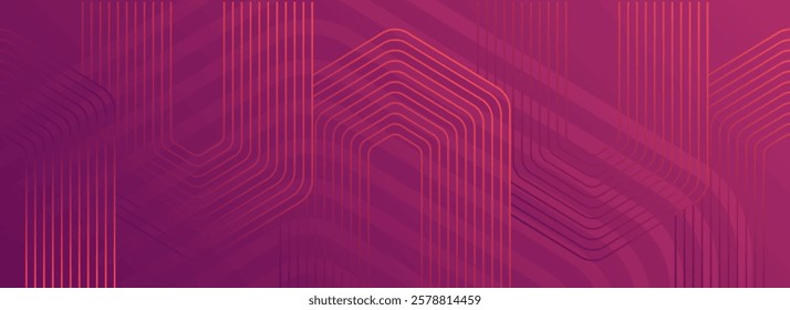 Modern geometric background with gradient lines. A dynamic abstract background featuring overlapping geometric lines in vibrant shades of purple and red