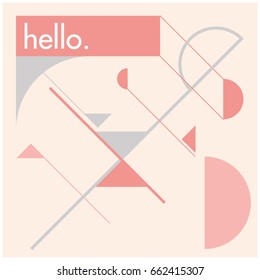 Modern Geometric Background. Hello Summer