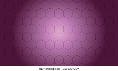 Ein moderner geometrischer Hintergrund mit einem Wabenmuster in den Tönen Violett und Rosa