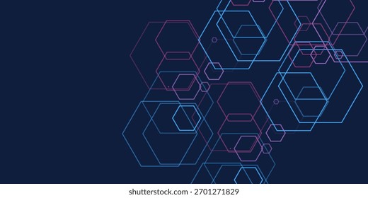 Modern geometric background with isometric digital blocks. Blockchain concept and modern technology simple