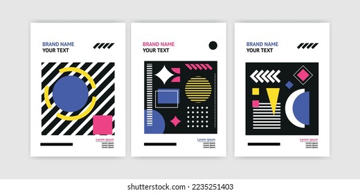 Fondo geométrico moderno para diseños, cubiertas, diseño de volantes.Colección de plantillas de folletos de identidad de la empresa. 