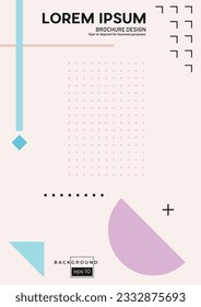 Moderner geometrischer Hintergrund im minimalistischen Stil. Vektorhintergrund und Illustration. Abstrakte Design-Vorlage für Broschüren, Flyer, Magazin, Buchcover, Poster. 
