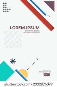 Fondo geométrico moderno de estilo minimalista. Fondo vectorial e ilustración. Plantilla de diseño abstracto para folletos, volantes, revista, portada de libros, afiche. 