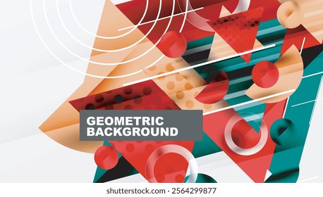 Modern geometric background - overlapping triangles with smooth gradients and semi-transparency