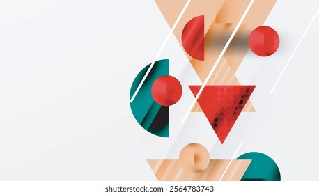 Modern geometric background - overlapping triangles with smooth gradients and semi-transparency
