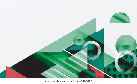 Modern geometric background - overlapping triangles with smooth gradients and semi-transparency