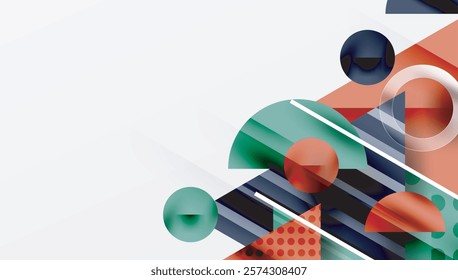 Modern geometric background - overlapping triangles with smooth gradients and semi-transparency