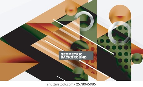 Modern geometric background - overlapping triangles with smooth gradients and semi-transparency