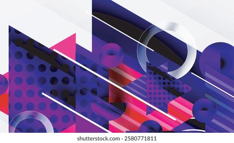 Modern geometric background - overlapping triangles with smooth gradients and semi-transparency