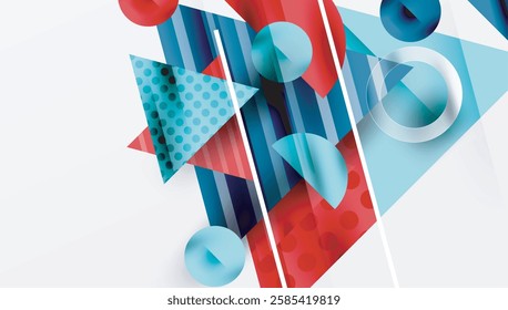 Modern geometric background - overlapping triangles with smooth gradients and semi-transparency