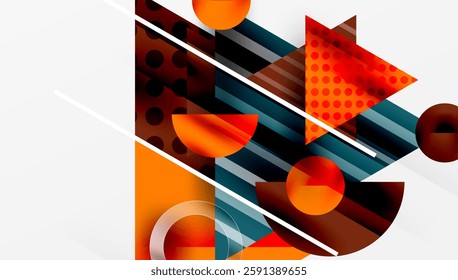 Modern geometric background - overlapping triangles with smooth gradients and semi-transparency