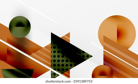 Modern geometric background - overlapping triangles with smooth gradients and semi-transparency