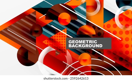 Modern geometric background - overlapping triangles with smooth gradients and semi-transparency
