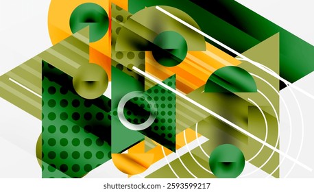 Modern geometric background - overlapping triangles with smooth gradients and semi-transparency