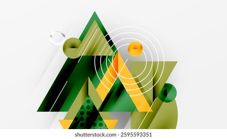 Modern geometric background - overlapping triangles with smooth gradients and semi-transparency