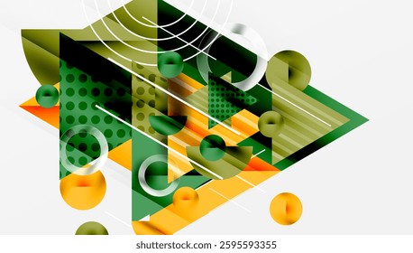 Modern geometric background - overlapping triangles with smooth gradients and semi-transparency