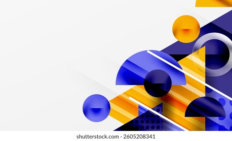 Modern geometric background - overlapping triangles with smooth gradients and semi-transparency