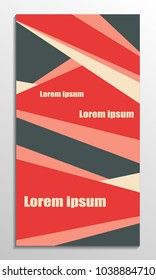 Modern geometric background with place for text. Vector illustration