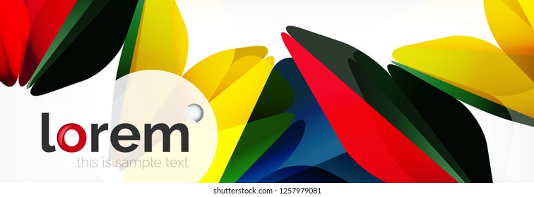 Modern geometric background. Poster template with polygonal elements. Vector illustration