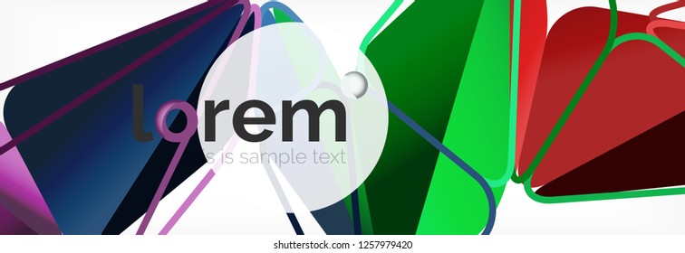 Modern geometric background. Poster template with polygonal elements. Vector illustration