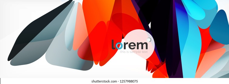 Modern geometric background. Poster template with polygonal elements. Vector illustration
