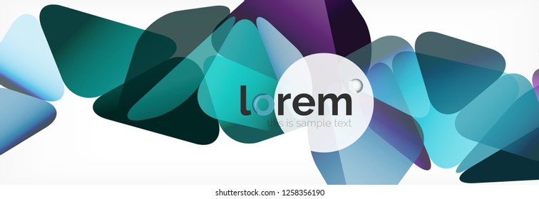 Modern geometric background. Poster template with polygonal elements. Vector illustration