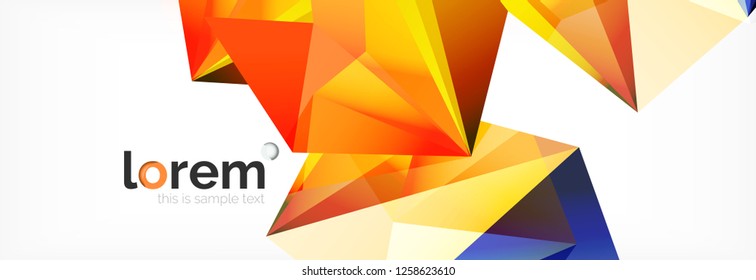 Modern geometric background. Poster template with polygonal elements. Vector illustration