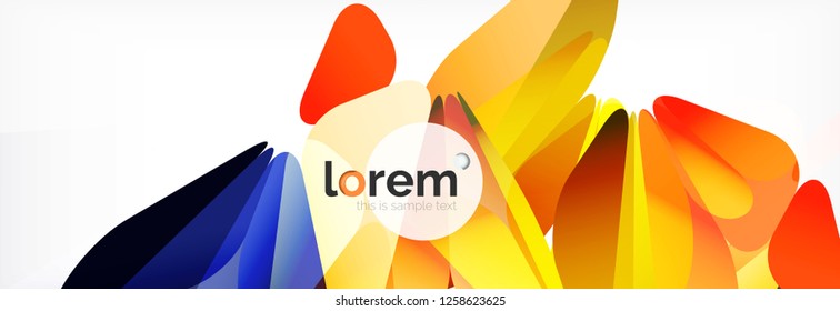 Modern geometric background. Poster template with polygonal elements. Vector illustration