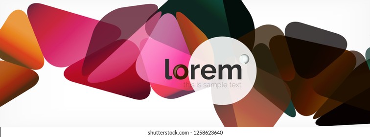 Modern geometric background. Poster template with polygonal elements. Vector illustration