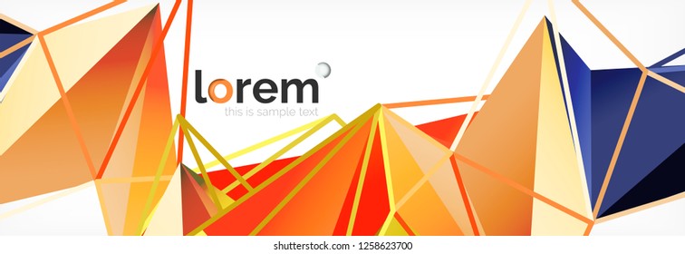 Modern geometric background. Poster template with polygonal elements. Vector illustration