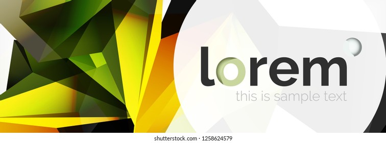 Modern geometric background. Poster template with polygonal elements. Vector illustration
