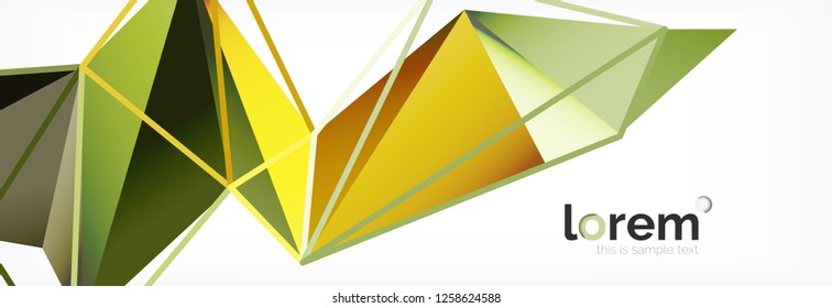 Moderner geometrischer Hintergrund. Plakatvorlage mit polygonalen Elementen. Vektorgrafik