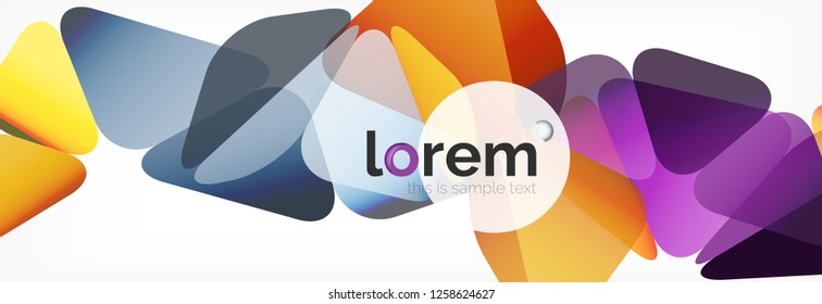 Modern geometric background. Poster template with polygonal elements. Vector illustration