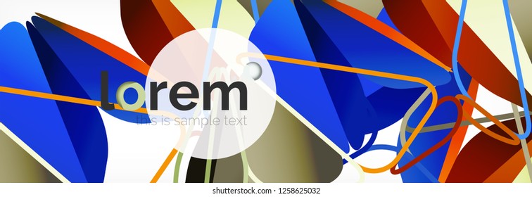 Modern geometric background. Poster template with polygonal elements. Vector illustration
