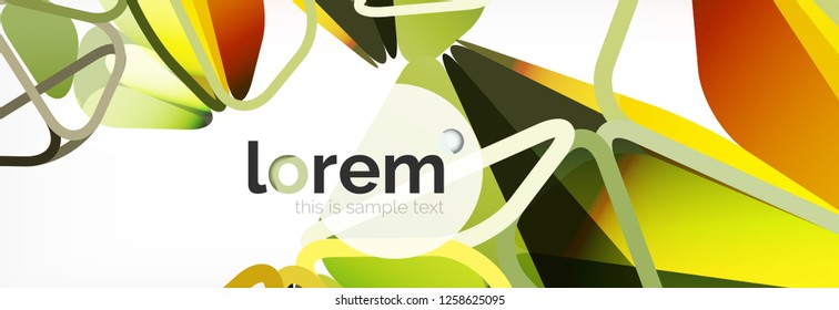 Modern geometric background. Poster template with polygonal elements. Vector illustration