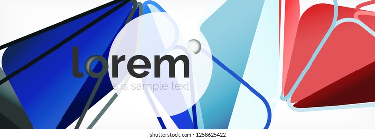Modern geometric background. Poster template with polygonal elements. Vector illustration